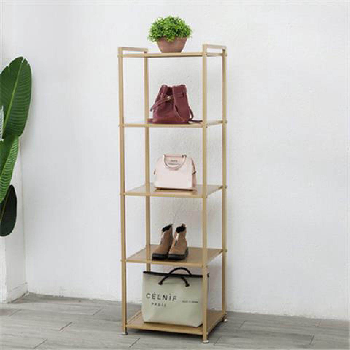 服装店鞋架展示架落地式陈列架女装店铁艺货架包包鞋子置物架多层