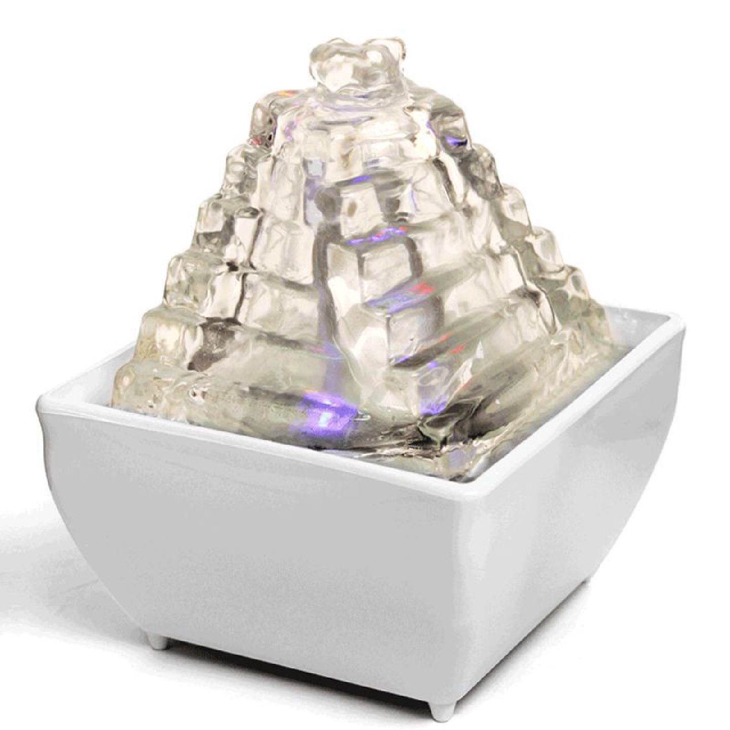 创意现代简约喷泉风水家居办公室装饰桌面绿植茶几流水摆件小新颖