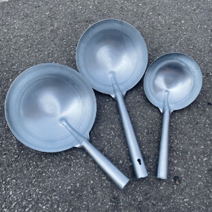 白铁瓢勺子饲养员铁勺养殖用铁勺头食堂可带柄铁水勺挖洞取土瓢泥