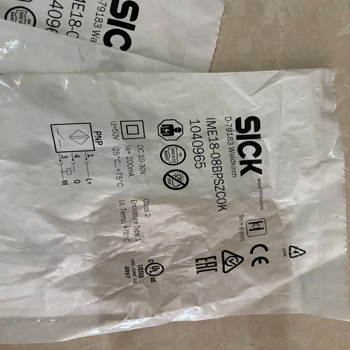 询价IME18-08BPSZC0K，1040965，SICK传感议价