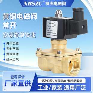 25K水阀气阀AC220V 全铜常开电磁阀2W250
