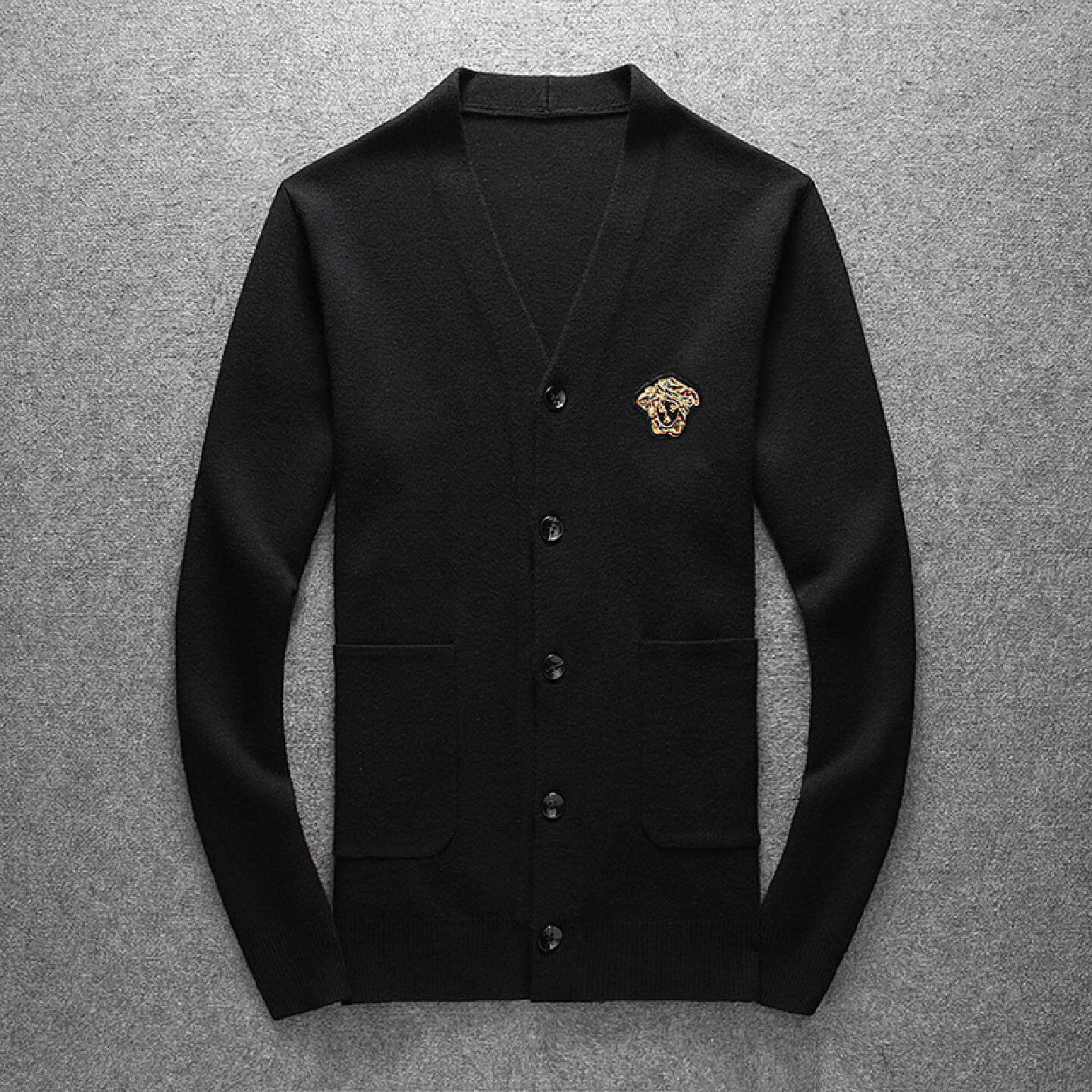 欧货高端开衫针织衫男秋冬新款显瘦毛衣欧洲站潮牌羊毛衫外套潮男