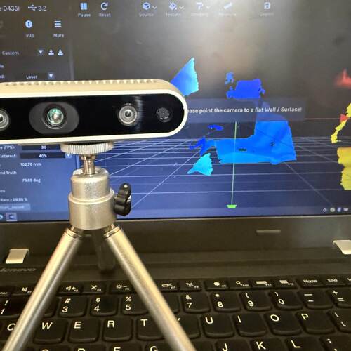 Intel RealSense D435i 深度相机 带三脚架和数据线，功能正常，