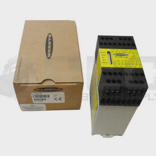 Nuovo Banner AtGm13A Modulo Rel Di Sicurezza 115Vac 24Vdc 66