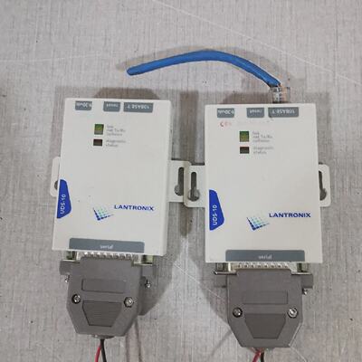 LOT 2PCS LANTRONIX UDS10 UDS1002 REV.F13 EXTERNAL DEVICE SER