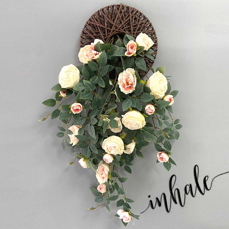 仿真玫瑰花仿生墙面遮挡壁挂墙上挂花装饰绿植假花藤条墙壁吊花,鲜花速递/花卉仿真/绿植园艺,仿真花,淘宝优惠券,粉丝福利购,淘宝优惠卷
