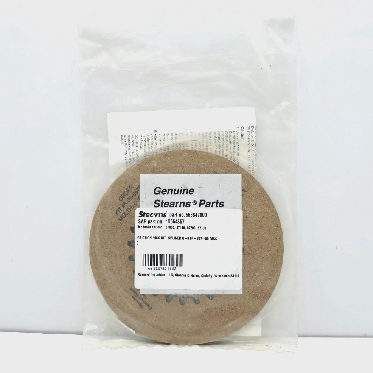 566847800 STEARNS BRAKE FRICTION DISC - 实物图