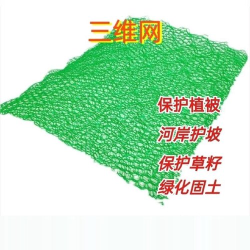 三维植被网护坡固土土工网垫植草网边坡绿化三维网河道护坡修复