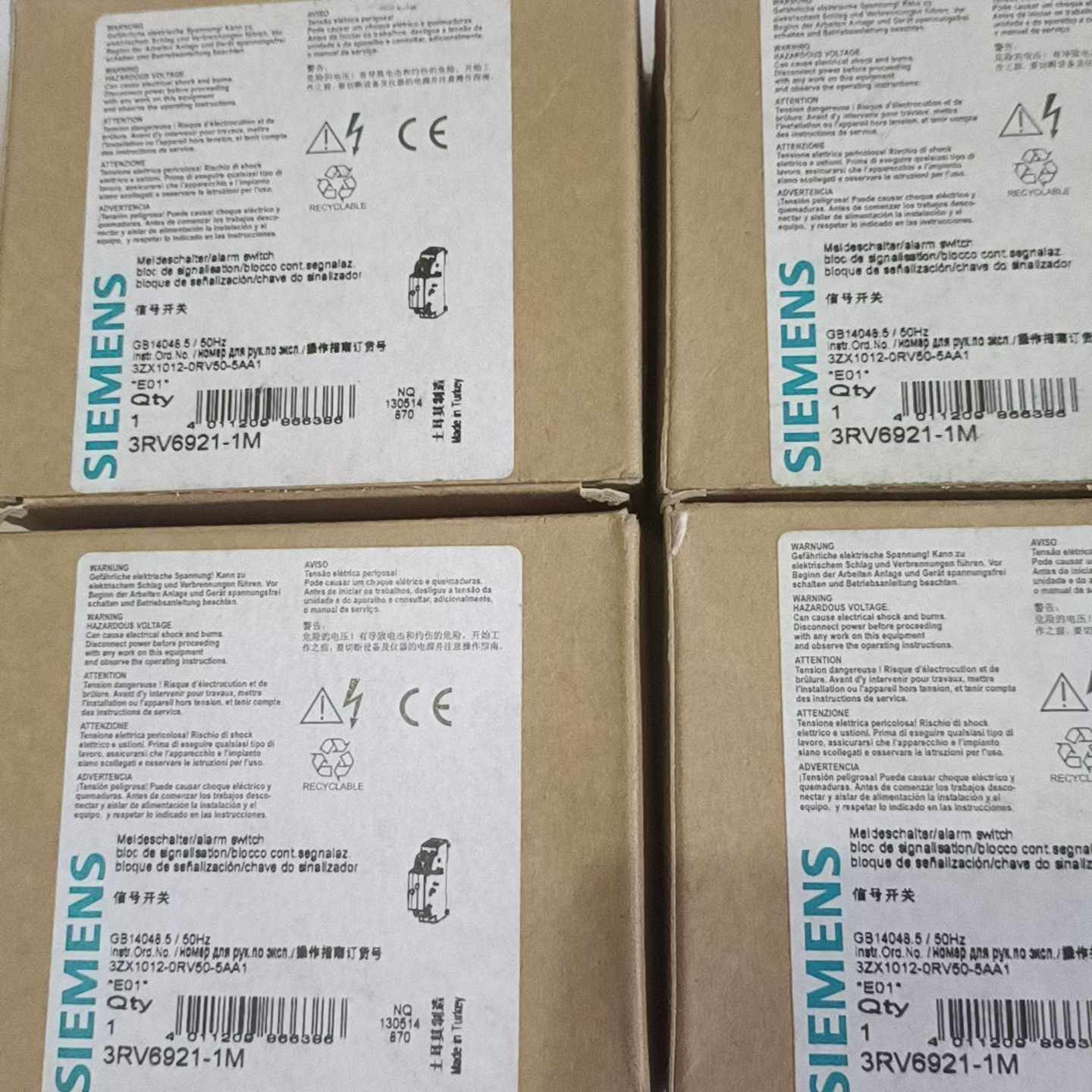 西门子信号开关  3RV6921－1M 数量4只，单价50元--议价商品