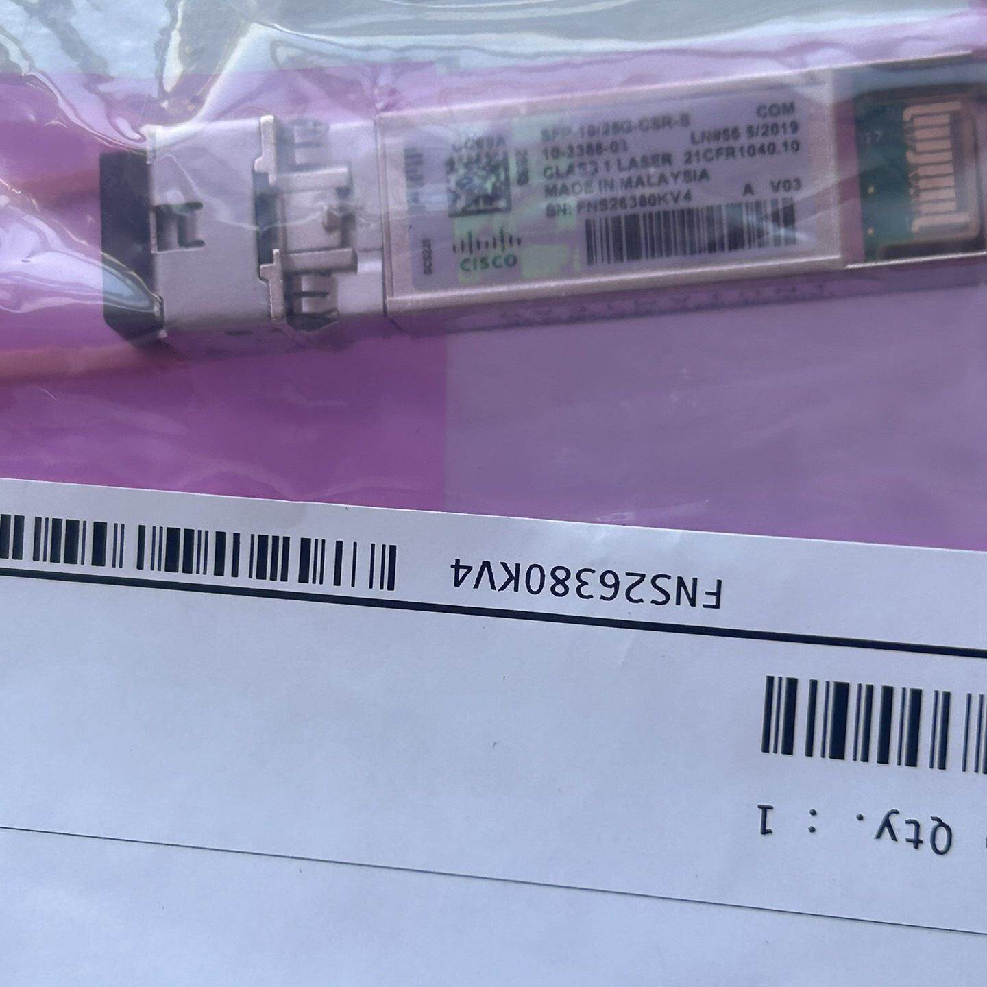 思科原装SFP-10/25G-CSR-S光模块,全新单包,马--议价商品