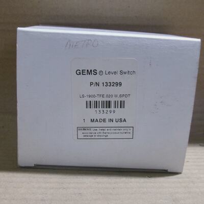 New Gems 133299 LS1900TFE SingleStation Level Switch 0.020W
