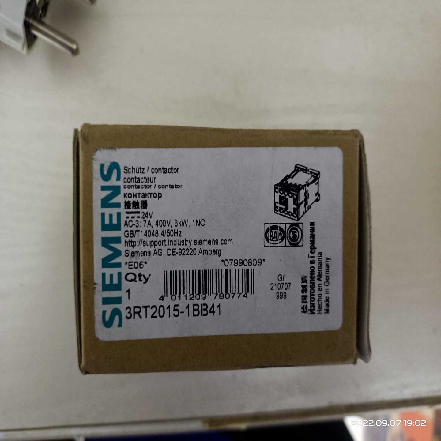 3RT2015-1BB41接触器一只询价