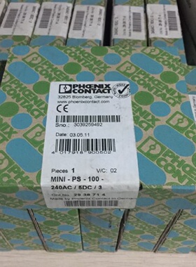 议价MINIPS100240AC5DC3菲尼克斯电源全新正品
