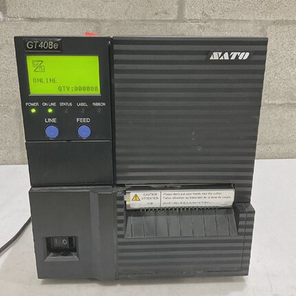 SATO GT408E BAR CODE PRINTER 240V 1.5 A 5060 HZ U3S