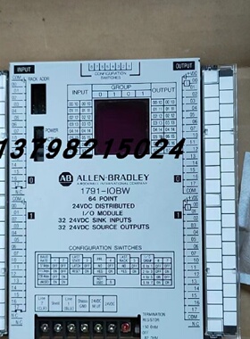 议价AB美国罗克韦尔1791-IOBW 24V DC模块64-P:32入槽 32出源1791