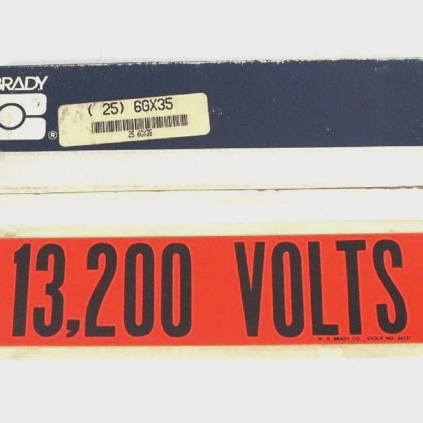 BOX OF 27 NEW BRADY 44151 CONDUIT  VOLTAGE MARKER 13200 VOLT图片