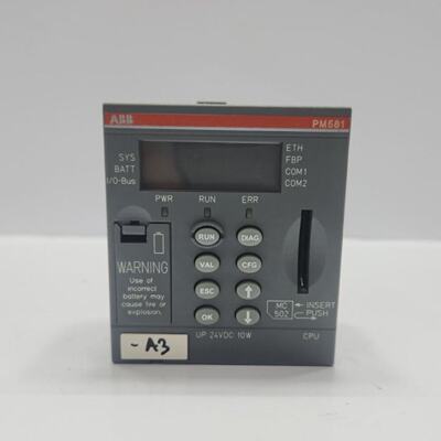 ABB PM581ETH C2 CENTRAL PROCESSING UNIT 256KB ETHERNET 1SAP1