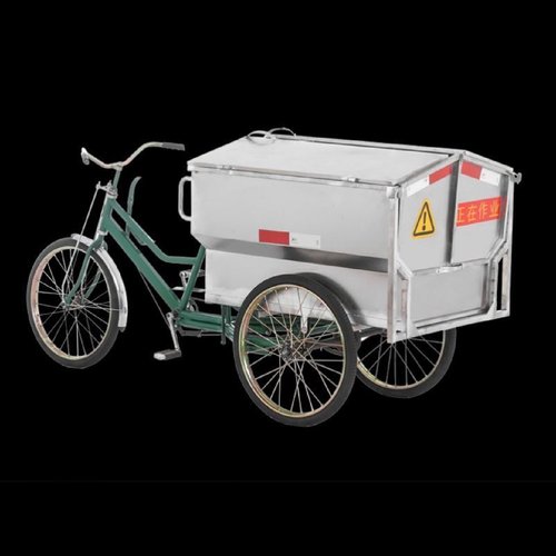 环卫人力三轮垃圾车不锈钢手推保洁车户外物业清扫车厂家直销定做