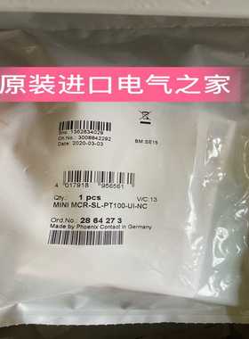 MINIMCR-SL-PT100-UI-NC2864273菲尼克斯热电阻测量变送器