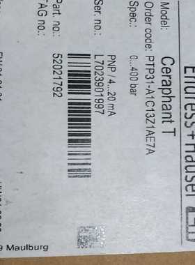 EHPTP31-A1C113Z1AE7A压力感测器询价