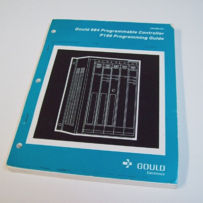 GOULD GM0984001 PROGRAMABLE CONTROLLER 984 P190 GUIDE MANUAL