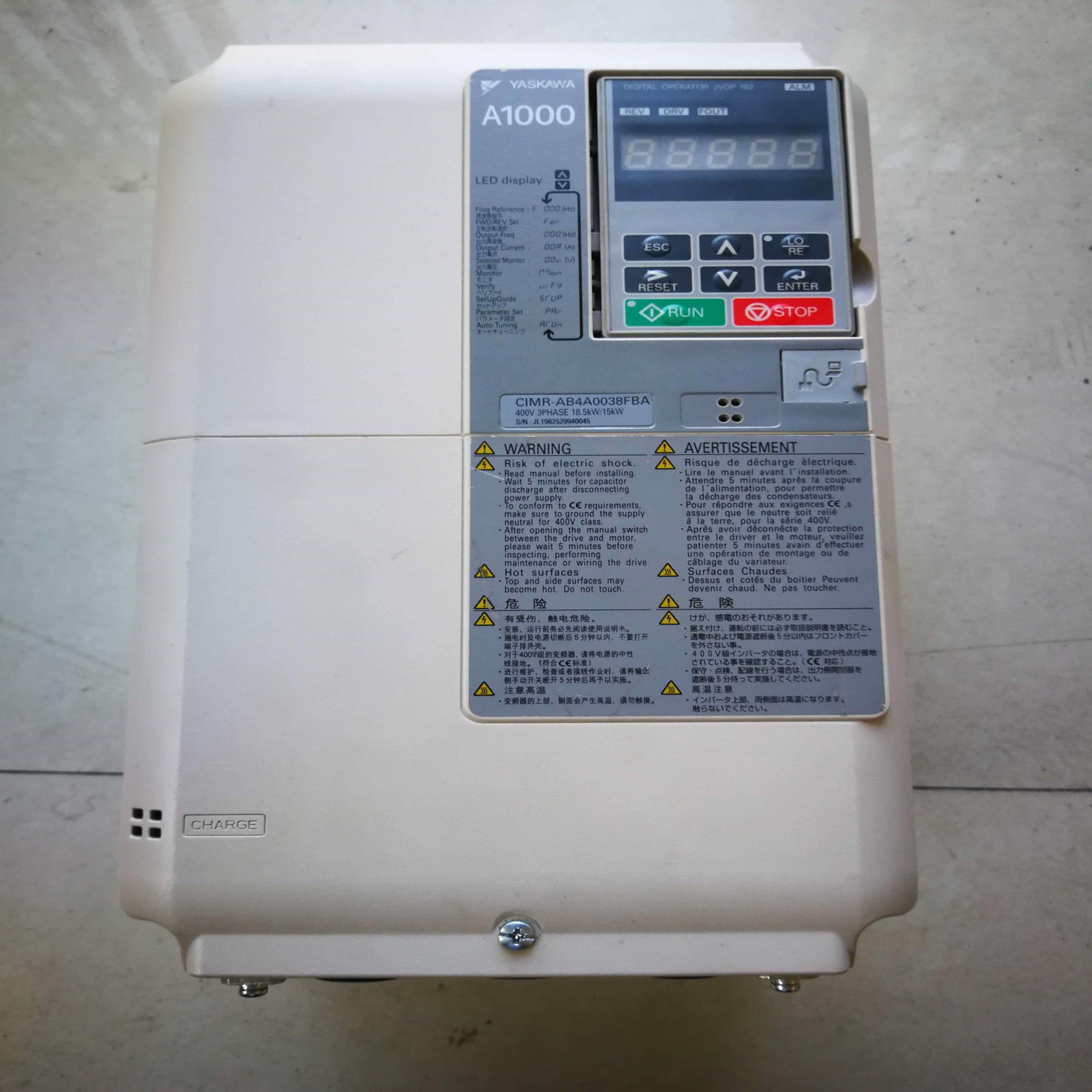 配件安川A1000变频器CIMR-AB4A0038FBA现货15KW议价