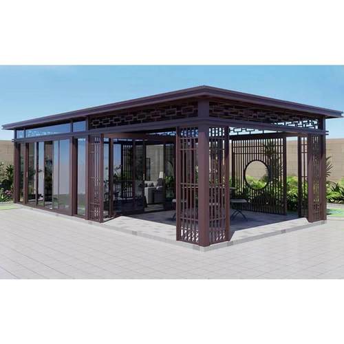 铝合金新中式凉亭轻固耐用风雅自成铝韵新中式凉亭承雅意