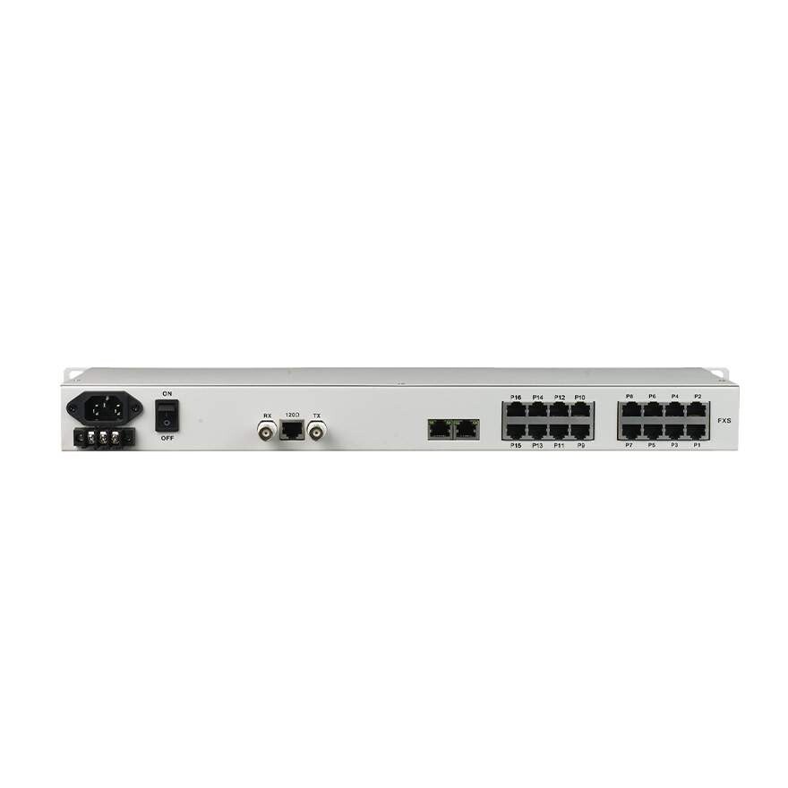 16路多业务电话复用光端机E1语音复用PCM设备机架式支持VLAN 包邮