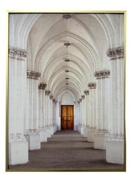 仿希岸deluxe书桌挂画香槟金色铝合金框