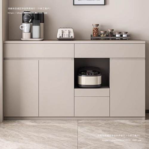 ENF级餐边柜家用一体柜子实木储物柜靠墙家用矮柜客厅餐厅茶水柜