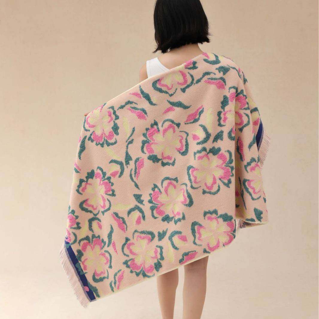 新款长绒棉多功能浴巾时尚花卉吸水浴巾两用长绒棉盖毯,机械设备,其他机械设备,淘宝优惠券,粉丝福利购,淘宝优惠卷