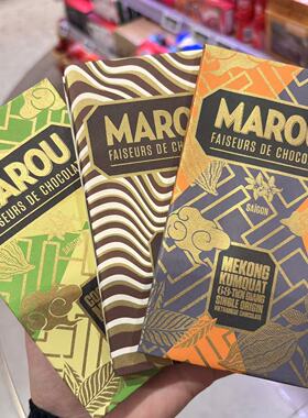 越南Marou黑巧克力椰奶咖啡牛奶金桔78%72%70%可可含量巧克力制品