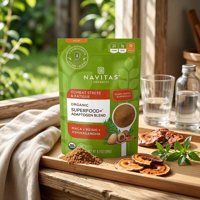 美国Navitas Ashwagandha玛卡灵芝南非醉茄超级粉抗压力支持睡眠