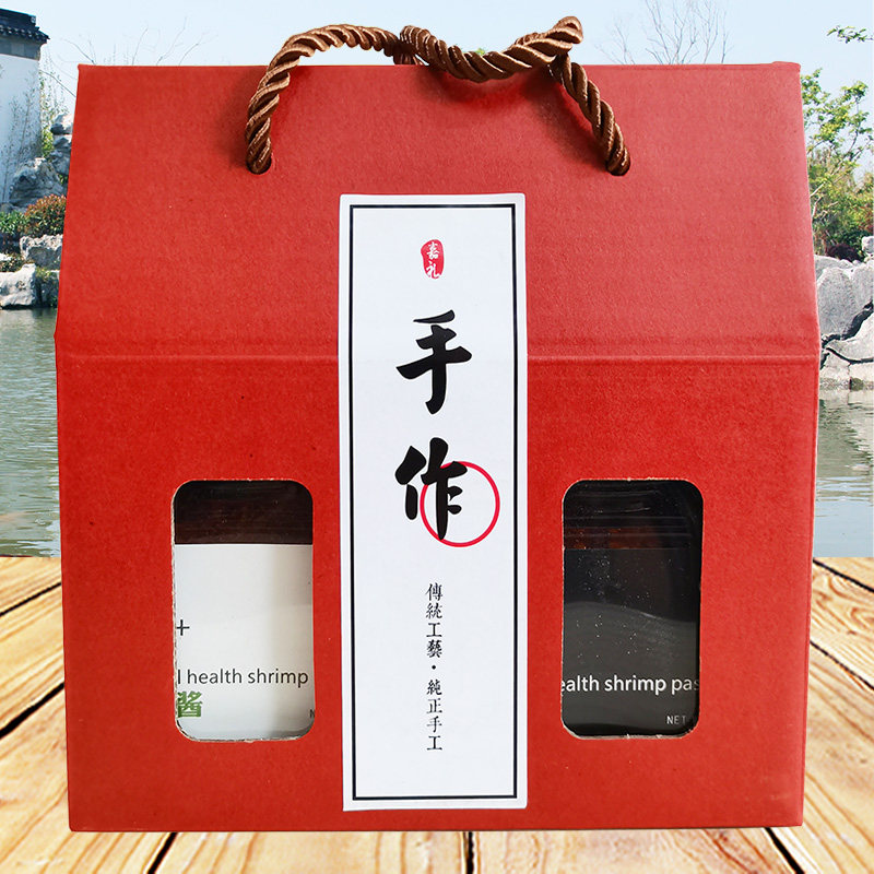 正宗碗和筷麻虾酱小礼盒180克×2瓶南通特产礼袋盐城东台虾打酱