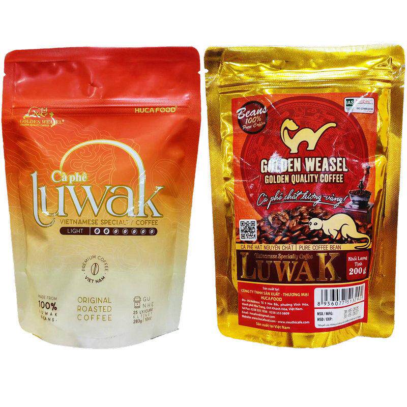 越南原装GOLDEN WEASE亚洲黄金滴漏纯黑猫屎咖啡豆提神现磨手冲