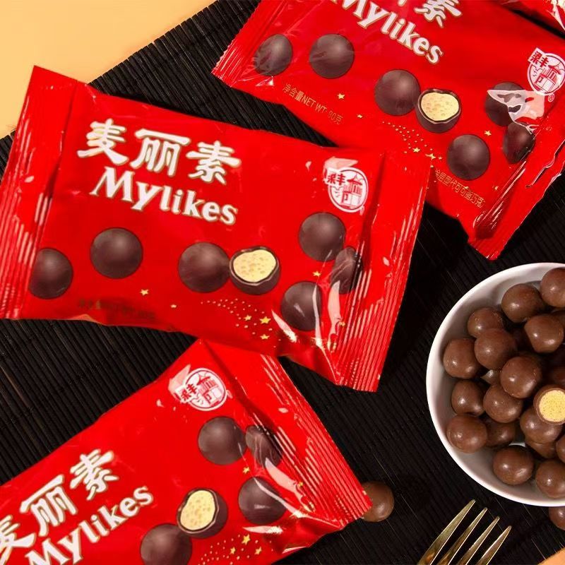 梁丰麦丽素牛奶代可可脂巧克力80g袋装醇香丝滑巧克(代可可脂)