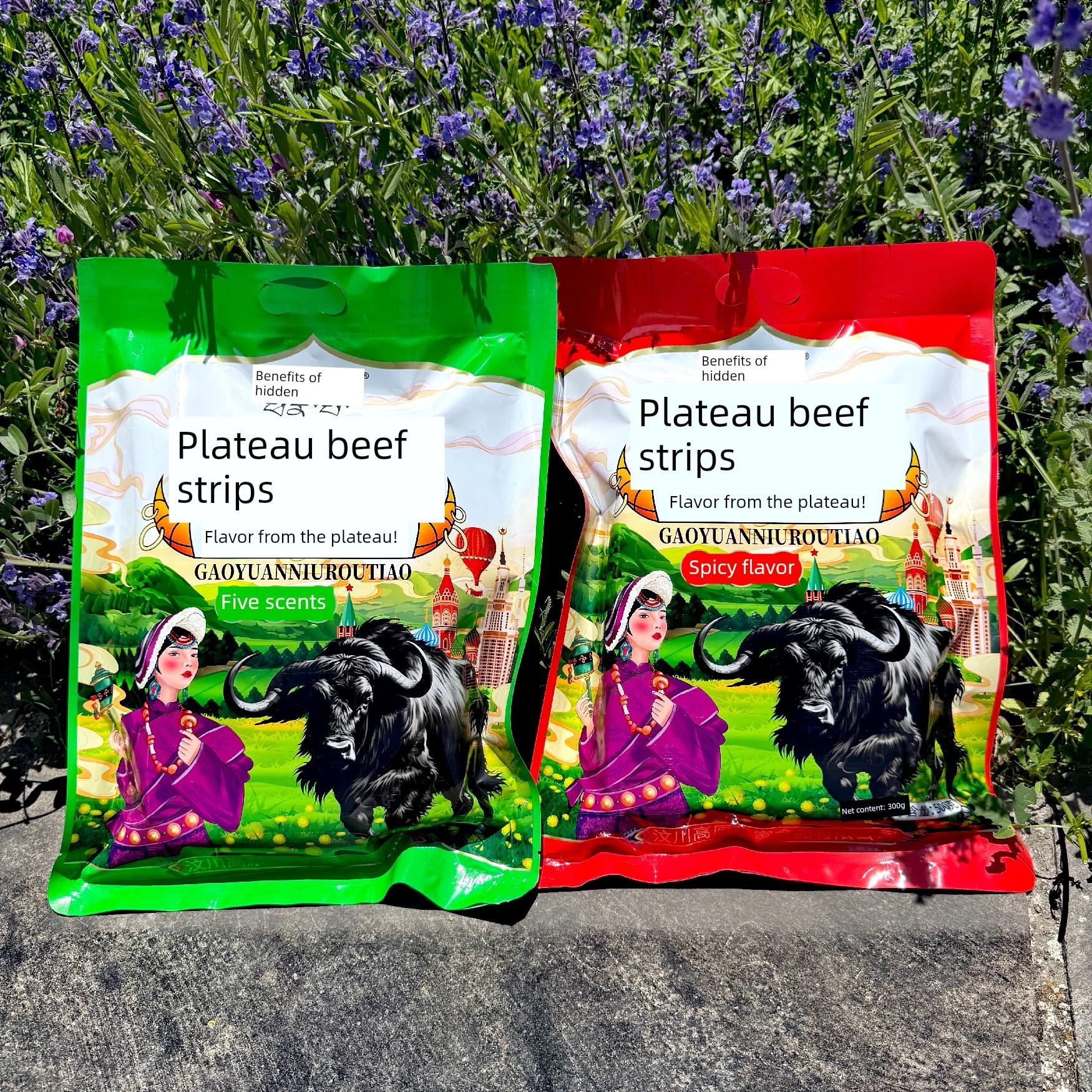 阿坝州九寨沟车销爆款藏之益高原牛肉条五香麻辣味包邮独立包装