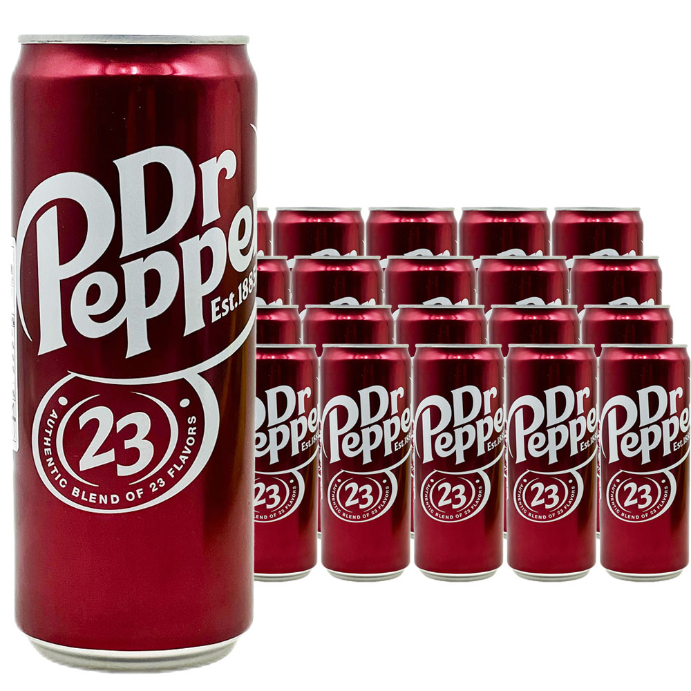 整箱24罐进口DR PEPPER胡椒博士汽水樱桃可乐碳酸饮料330ml/355ml