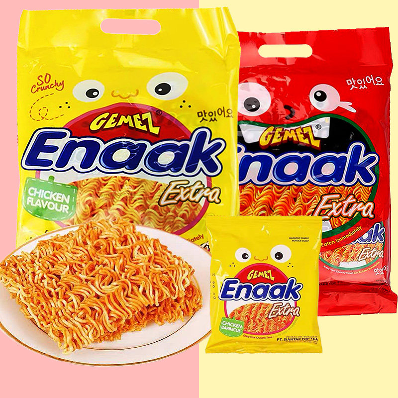 印尼小鸡面Gemez Enaak干脆面30g*8包袋装零食干吃方便面点心面