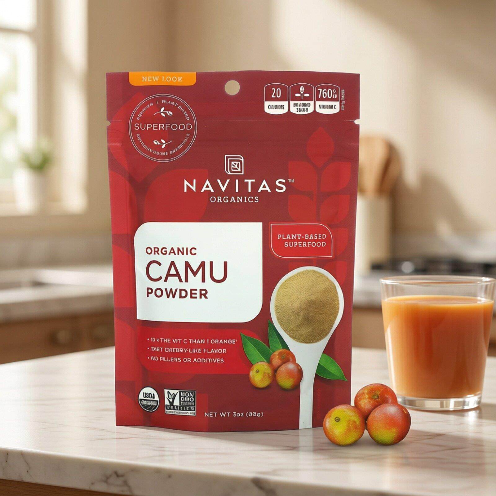美国Navitas Camu冻干卡姆粉维生素C增强免疫美白抗氧化无糖无麸