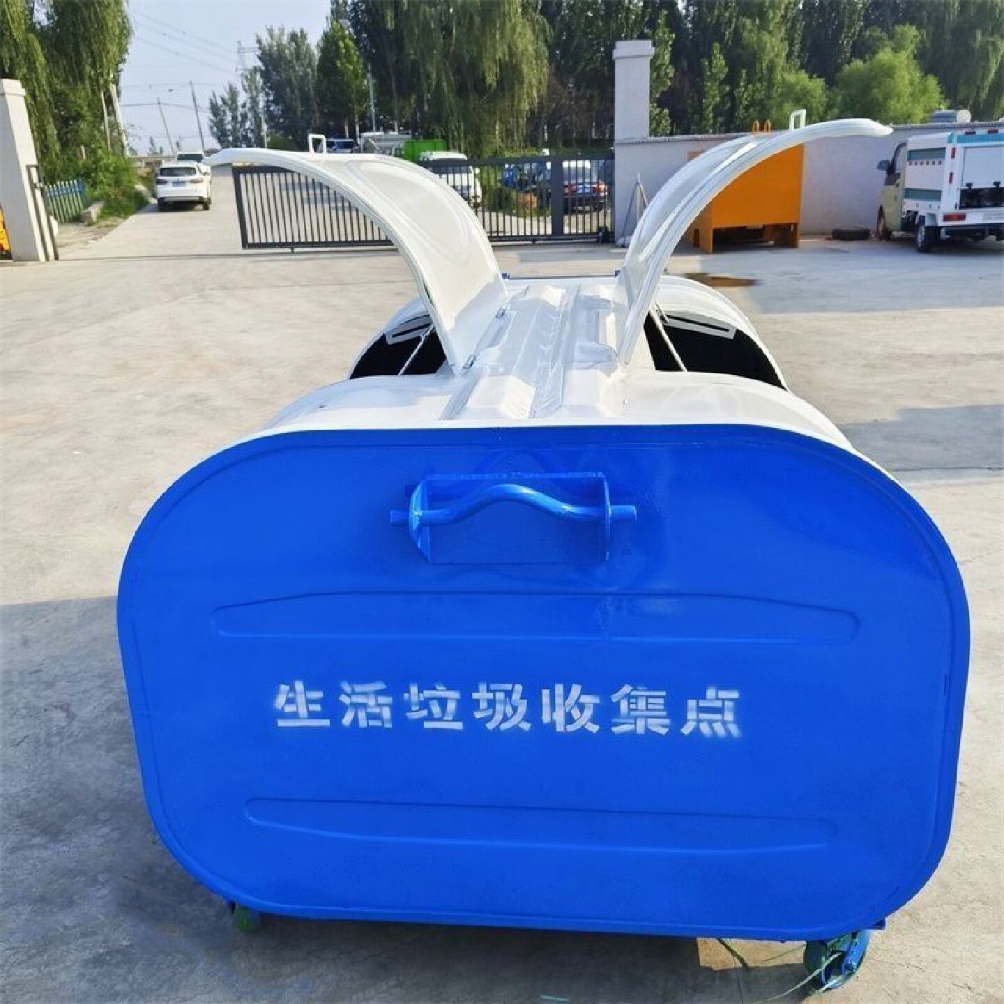 勾臂垃圾箱3方户外大型碳钢挂车卸式钩臂式垃圾转运箱环卫垃圾箱