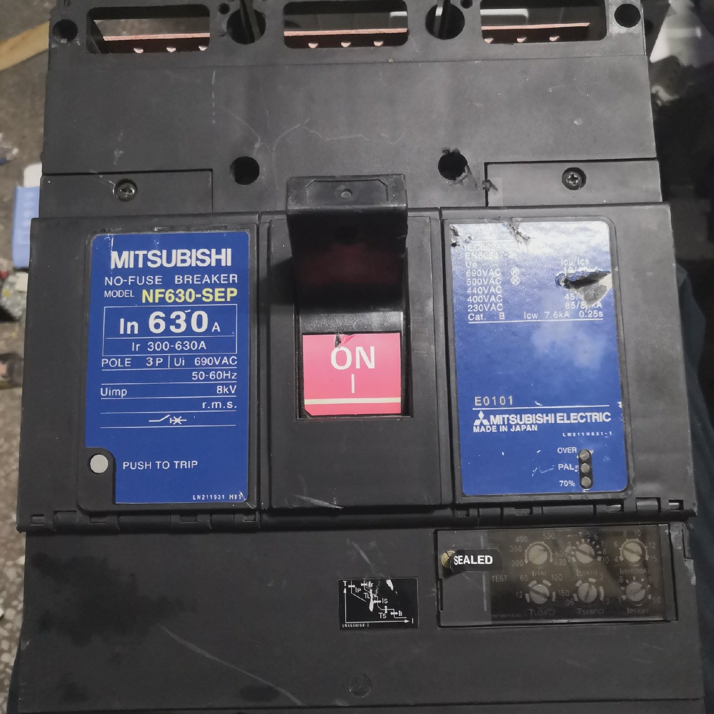 进口NF400三相400A断路器3P空气开关MITSU