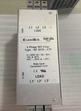 EUROTEK三相电源滤波器RF3075-FTF，拆机品，--议价商品
