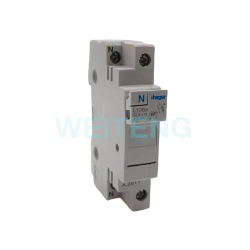 供应HAGER海格电气 L12601 20AN 400V 熔断器座UF1557导轨型原装