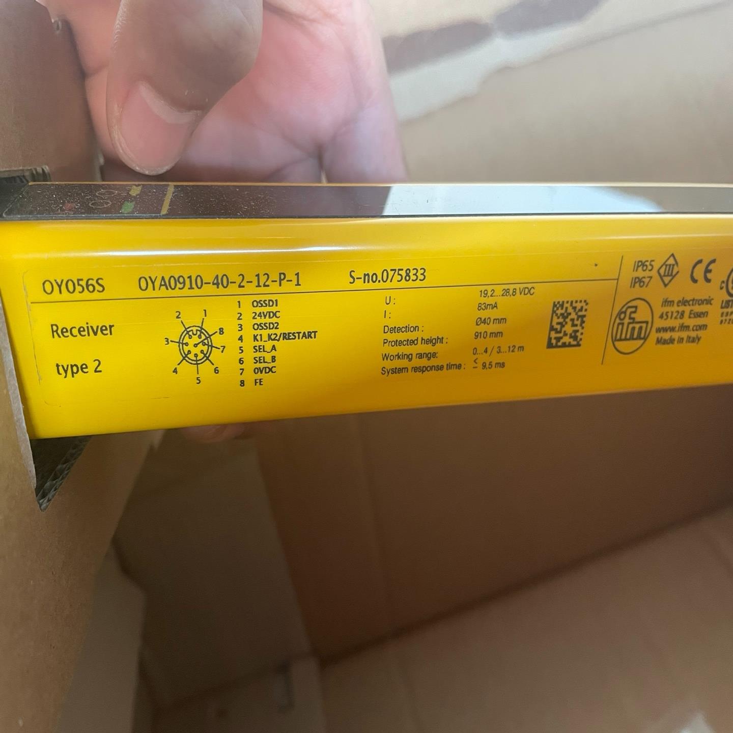 OY056S德国易福门安全光幕029333,OYA0910-议价