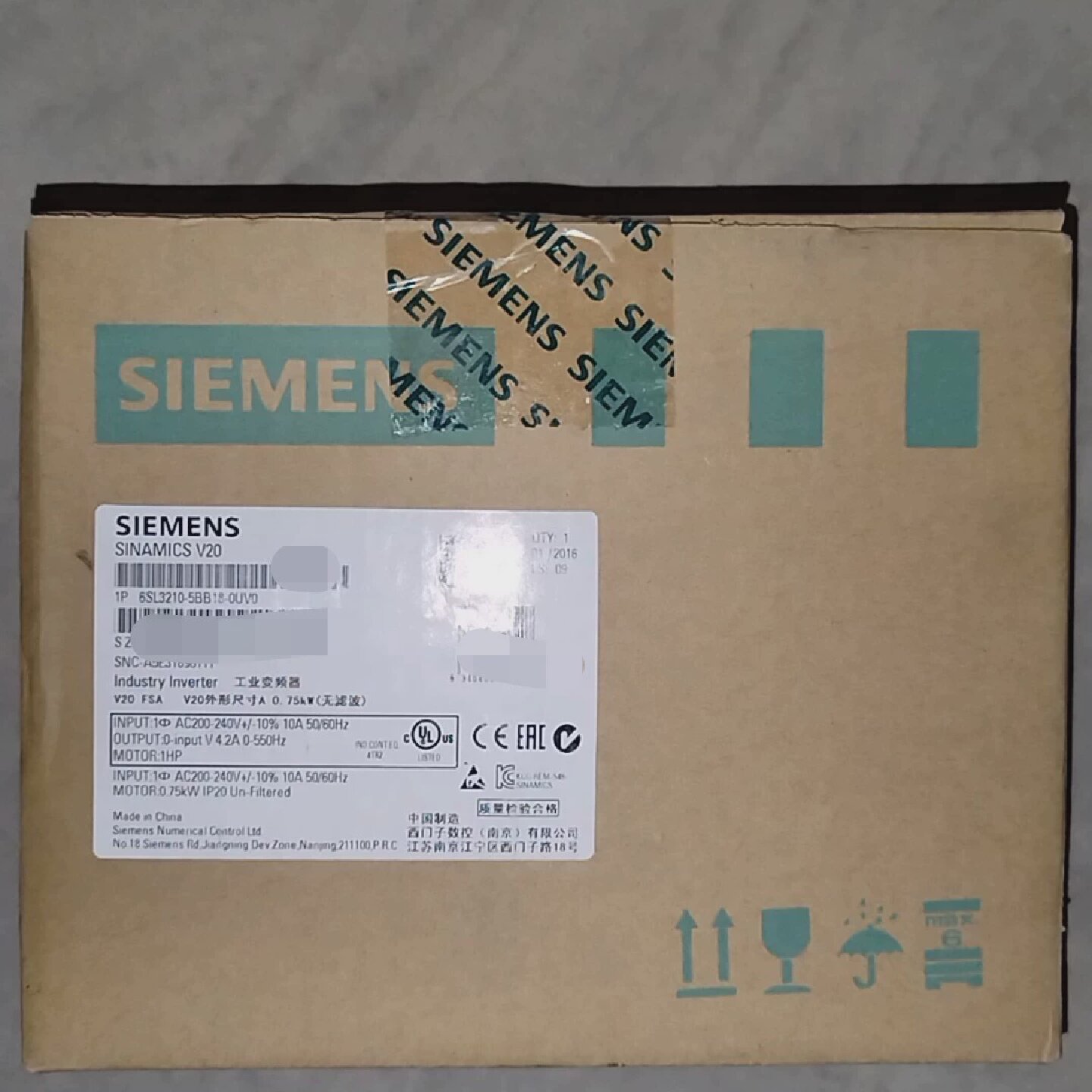 6SL3210-5BB18-0UV0 西门子V20变频器 0询价