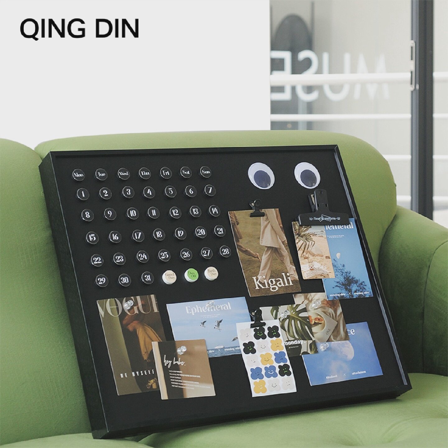 磁吸电表箱装饰画配电箱盖板免打孔DIY日历磁吸黑板电箱遮挡挂画
