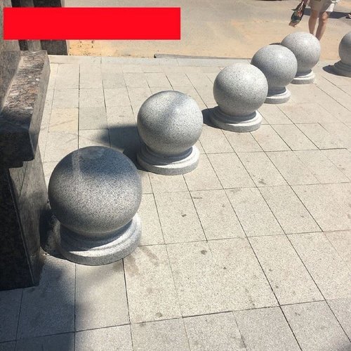简约现代风格水泥圆球路障石墩高度60公分可客制化欧式石雕