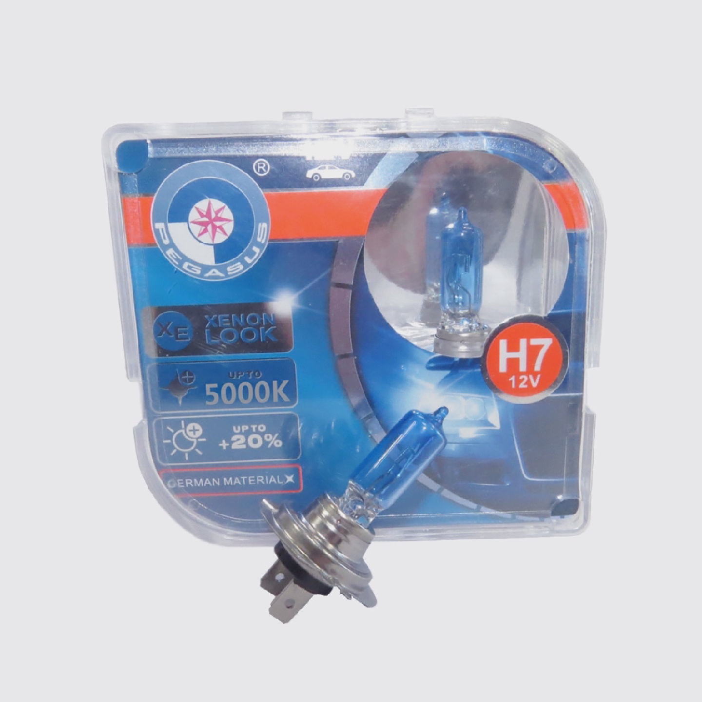 汽车氙气大灯H4H7H1H119005疝气卤素灯泡100w12v远近光雾灯超白光
