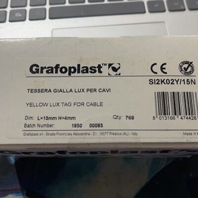 议价--意大利产，Grafoplast，接线端子标记号，黄色，型号，